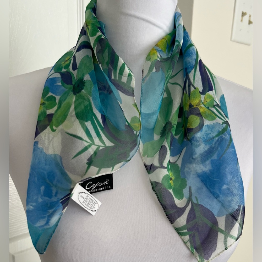 Vintage Cejon Floral Scarf